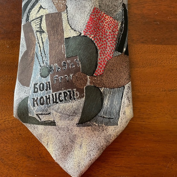 VTG Picasso collection Tie. “Woman with a Mandolin” 1914 Spadem - Picture 2 of 7